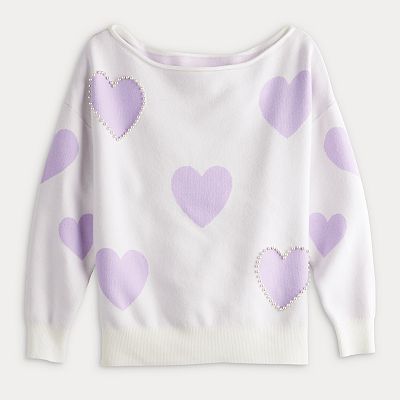 新品未使用★NKNIT heart pattern pullover sweat NKNIT heart pattern pullover sweat - メルカリ
