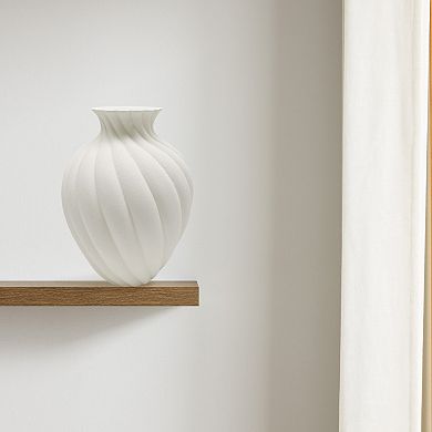 Everyday Decor Abstract Wave Ivory Vase