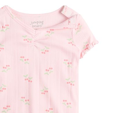 Baby & Toddler Girls Jumping Beans® Physical Adaptive Ruched Neck Rib Tee