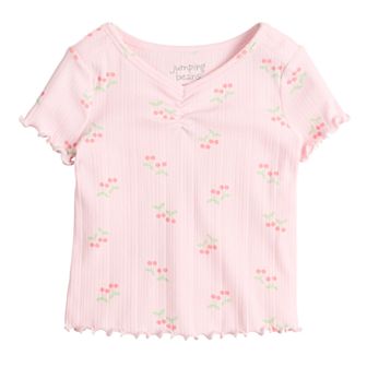 Baby & Toddler Girls Jumping Beans® Physical Adaptive Ruched Neck Rib Tee