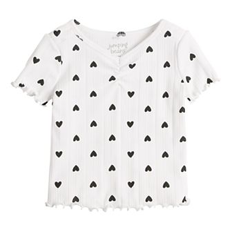 Baby & Toddler Girls Jumping Beans® Physical Adaptive Ruched Neck Rib Tee