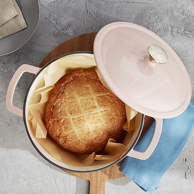 Mingle & Co. 5-qt. Fluted Enameled Cast Iron Dutch Oven