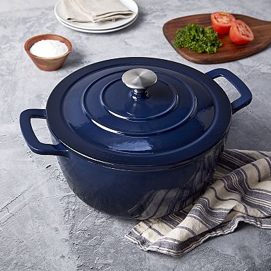 Mingle & Co 7-qt. Enameled Cast Iron Dutch Oven