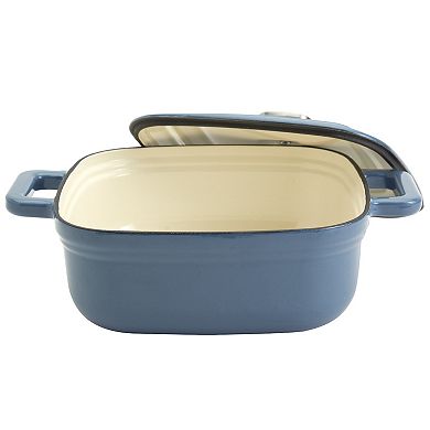Mingle & Co. 4-qt. Square Enameled Cast Iron Dutch Oven