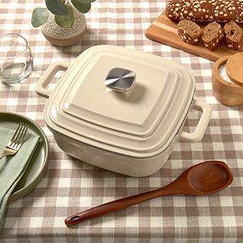 Mingle & Co. 4-qt Square Enameled Cast Iron Dutch Oven