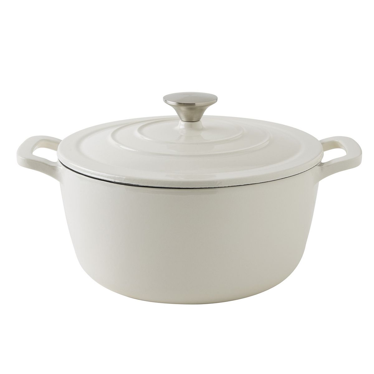 Mingle & Co. 5-qt. Enameled Cast Iron Dutch Oven - Bright White