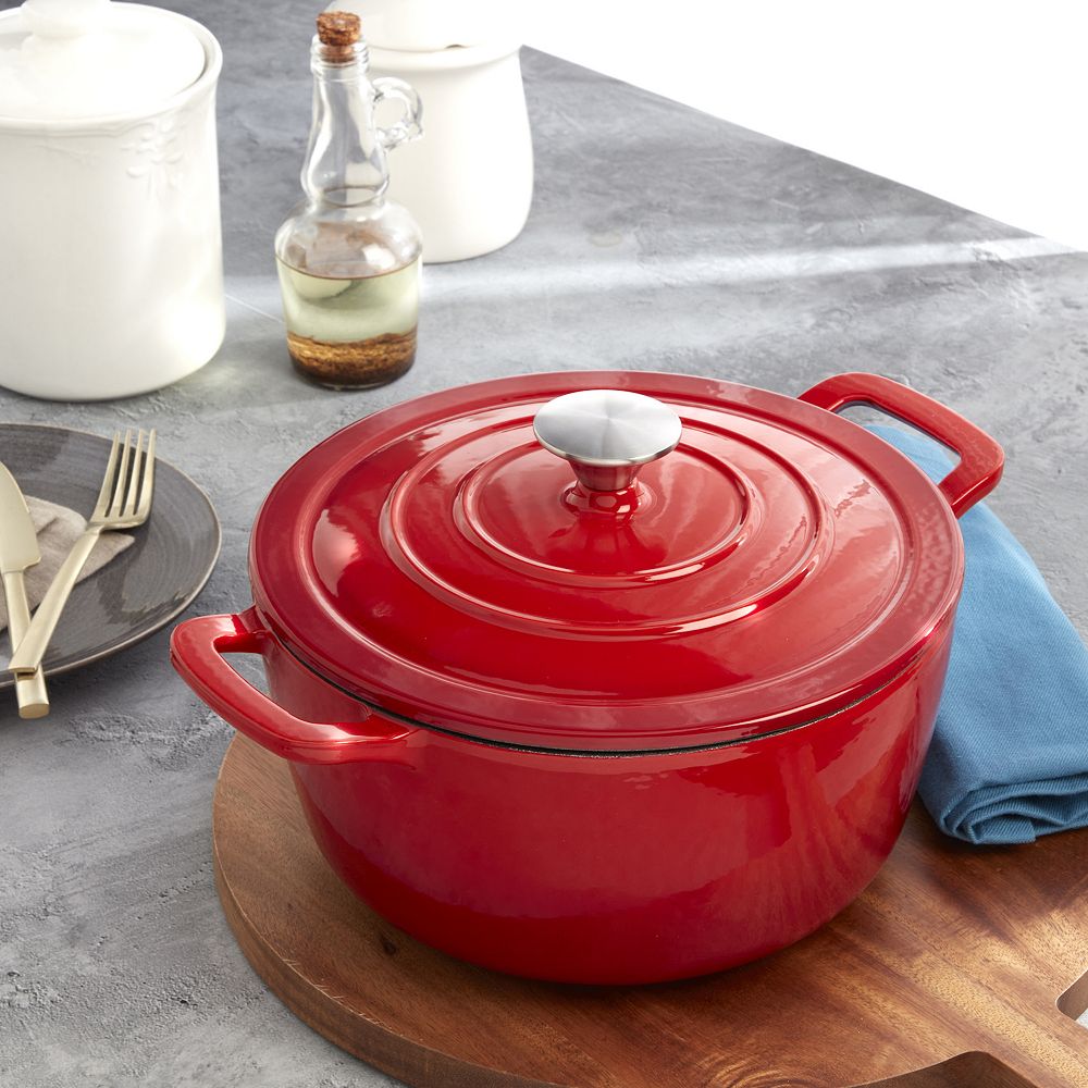 Mingle & Co. 5-qt. Enameled Cast Iron Dutch Oven
