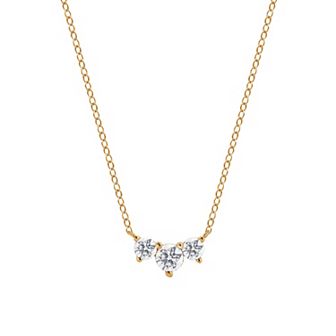 Gemstone Brilliance Lab-Created White Sapphire Pendant Necklace