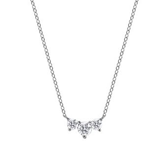 Gemstone Brilliance Lab-Created White Sapphire Pendant Necklace