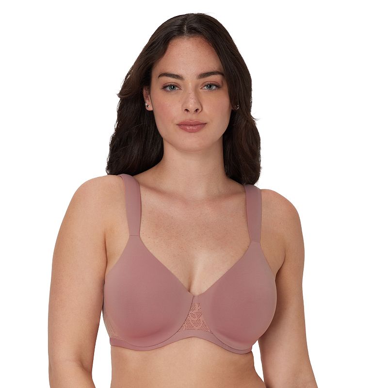 Bali®'s Coolest Smoothing Underwire T-Shirt Bra DF4580, Women's, Size: 40 D, Smokey Purple Mauve