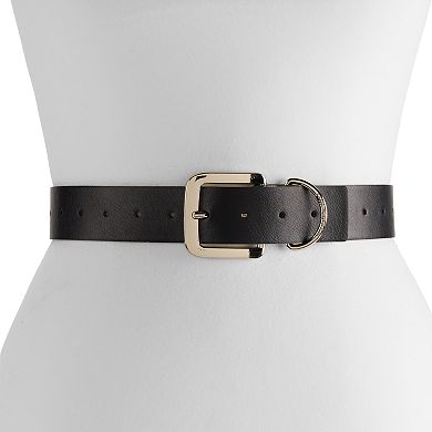 Women's madden girl Logo D-Ring Hardware Keeper Belt