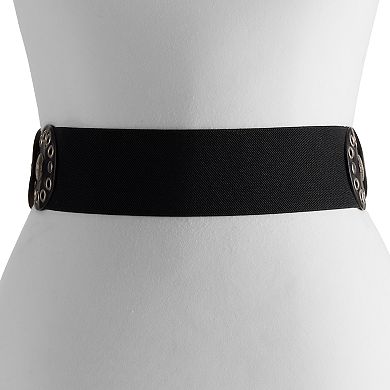 Women's madden girl Embellished Circle Tab Stretch Belt