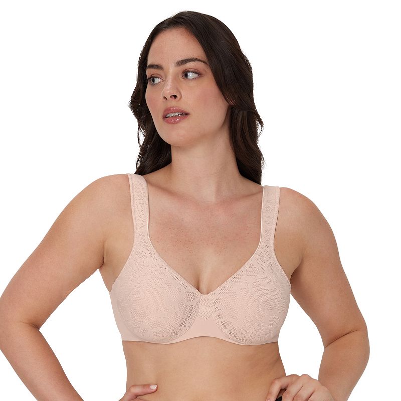 Bali®'s Coolest Smoothing Underwire Minimizer Bra DF4584, Women's, Size: 36 C, Sandshell Lace