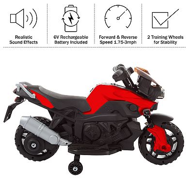 Kids Electric Motorcycle With Training Wheels