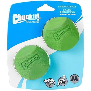 Chuckit Erratic Ball For Dogs (2.25" - 2 Pack)