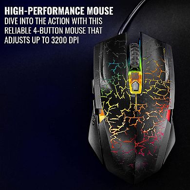 Ritz Gear Gaming Pc Bundle, 4-in-1 Led Gaming Pc Kit With Keyboard, Mouse, Mouse Pad & Headset