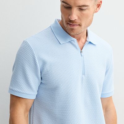 Men's FLX Textured Quarter-Zip Polo