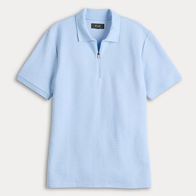 Men's FLX Textured Quarter-Zip Polo