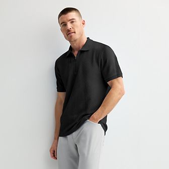 Men's FLX Textured Quarter-Zip Polo