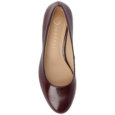 Journee Medium and Wide Width Saarii Women's Slip-On Block Heel Pumps