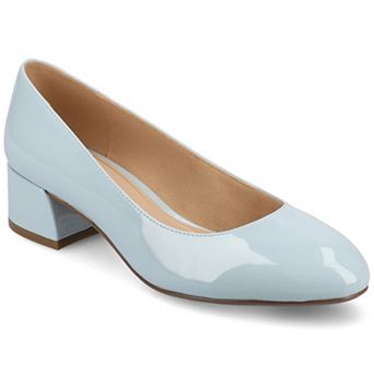 Journee Medium and Wide Width Saarii Women's Slip-On Block Heel Pumps