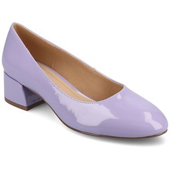 Journee Medium and Wide Width Saarii Women's Slip-On Block Heel Pumps