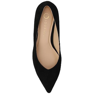 Journee Pammie Medium and Wide Width Women's Slip-On Kitten Heel Pumps
