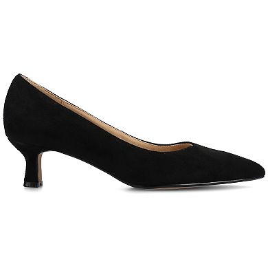 Journee Pammie Medium and Wide Width Women's Slip-On Kitten Heel Pumps