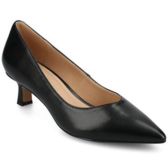 Journee Pammie Medium and Wide Width Women's Slip-On Kitten Heel Pumps