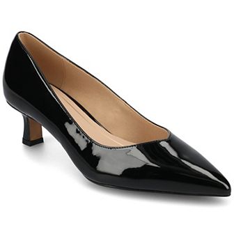 Journee Pammie Medium and Wide Width Women's Slip-On Kitten Heel Pumps