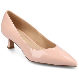 Journee Pammie Medium and Wide Width Women's Slip-On Kitten Heel Pumps