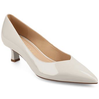 Journee Pammie Medium and Wide Width Women's Slip-On Kitten Heel Pumps