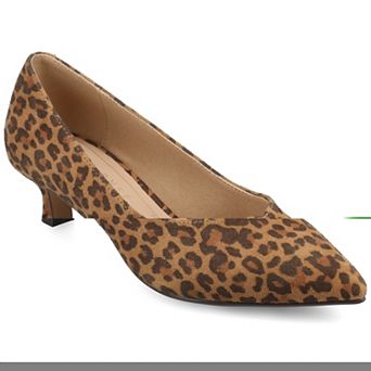 Journee Pammie Medium and Wide Width Women's Slip-On Kitten Heel Pumps