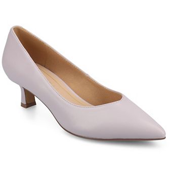 Journee Pammie Medium and Wide Width Women's Slip-On Kitten Heel Pumps