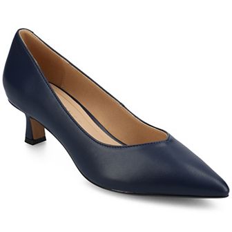 Journee Pammie Medium and Wide Width Women's Slip-On Kitten Heel Pumps