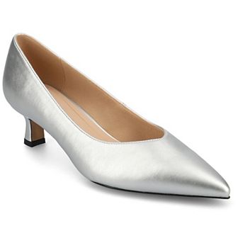 Journee Pammie Medium and Wide Width Women's Slip-On Kitten Heel Pumps
