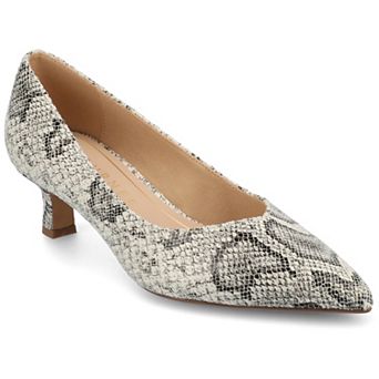 Journee Pammie Medium and Wide Width Women's Slip-On Kitten Heel Pumps