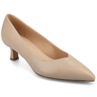 Journee Pammie Medium and Wide Width Women's Slip-On Kitten Heel Pumps