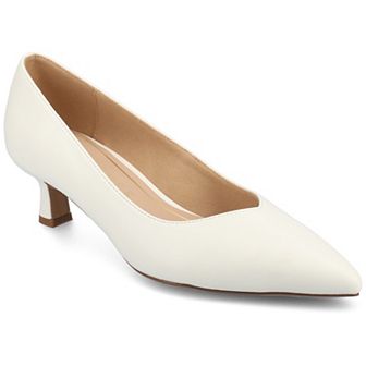 Journee Pammie Medium and Wide Width Women's Slip-On Kitten Heel Pumps