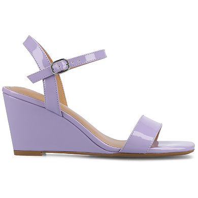 Journee Clayr Women's Ankle Strap Wedge Sandals
