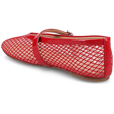 Journee Casha Women's Mesh Slip-On Square Toe Flats