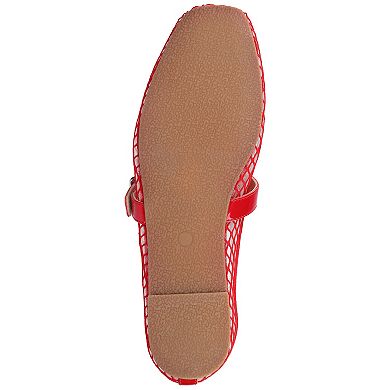Journee Casha Women's Mesh Slip-On Square Toe Flats
