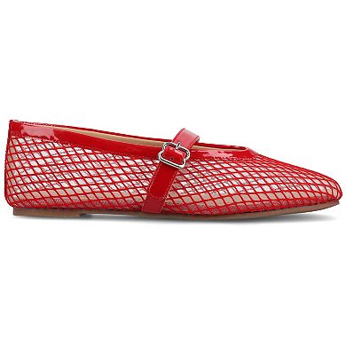 Journee Casha Women's Mesh Slip-On Square Toe Flats