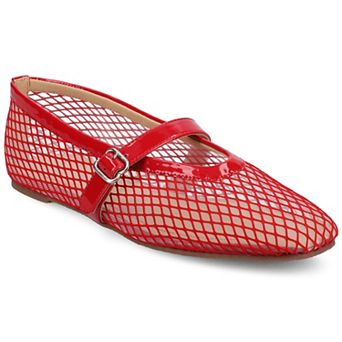 Journee Casha Women's Mesh Slip-On Square Toe Flats