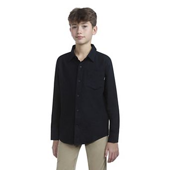 Boys 8-20 Hurley Long Sleeve Collared Flannel Top