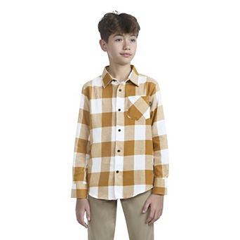 Boys 8-20 Hurley Long Sleeve Collared Flannel Top