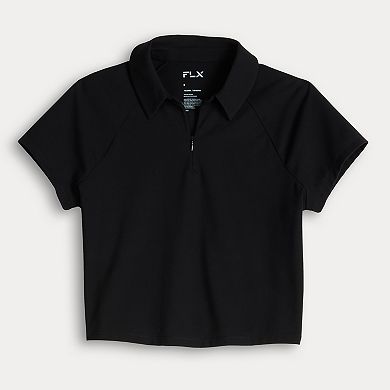 Women's FLX Affirmation Cropped Quarter-Zip Tennis Polo