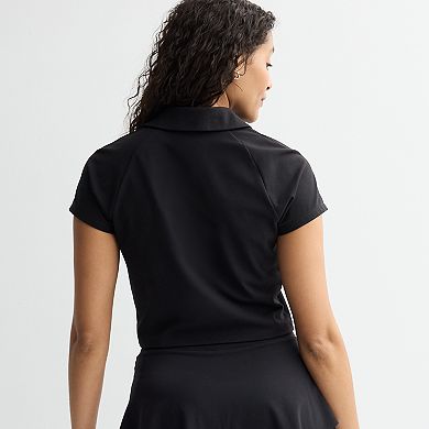 Women's FLX Affirmation Cropped Quarter-Zip Tennis Polo