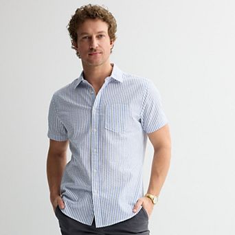 Men's Sonoma Goods For Life® Seersucker Short Sleeve Shirt