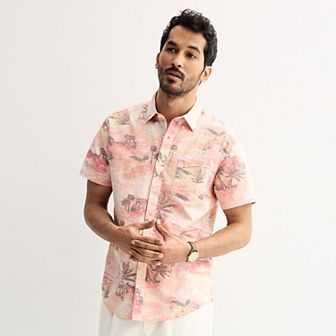 Men's Sonoma Goods For Life® Seersucker Short Sleeve Shirt